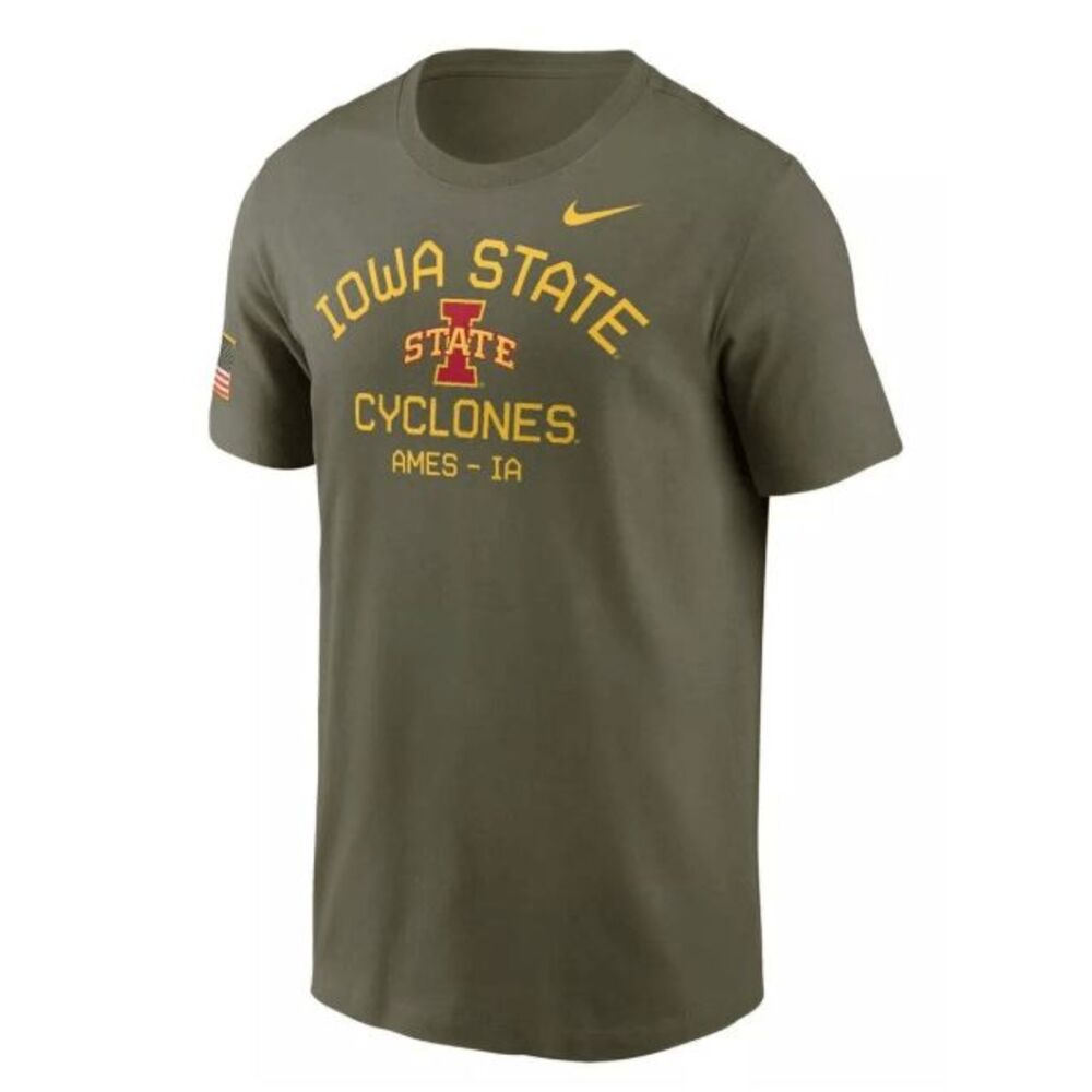 Nike Men's Olive Iowa State Cyclones Military Appreciation Performance T-Shirt X